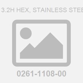 M 6.0Dx 3.2H Hex, Stainless Steel 4 Nut
